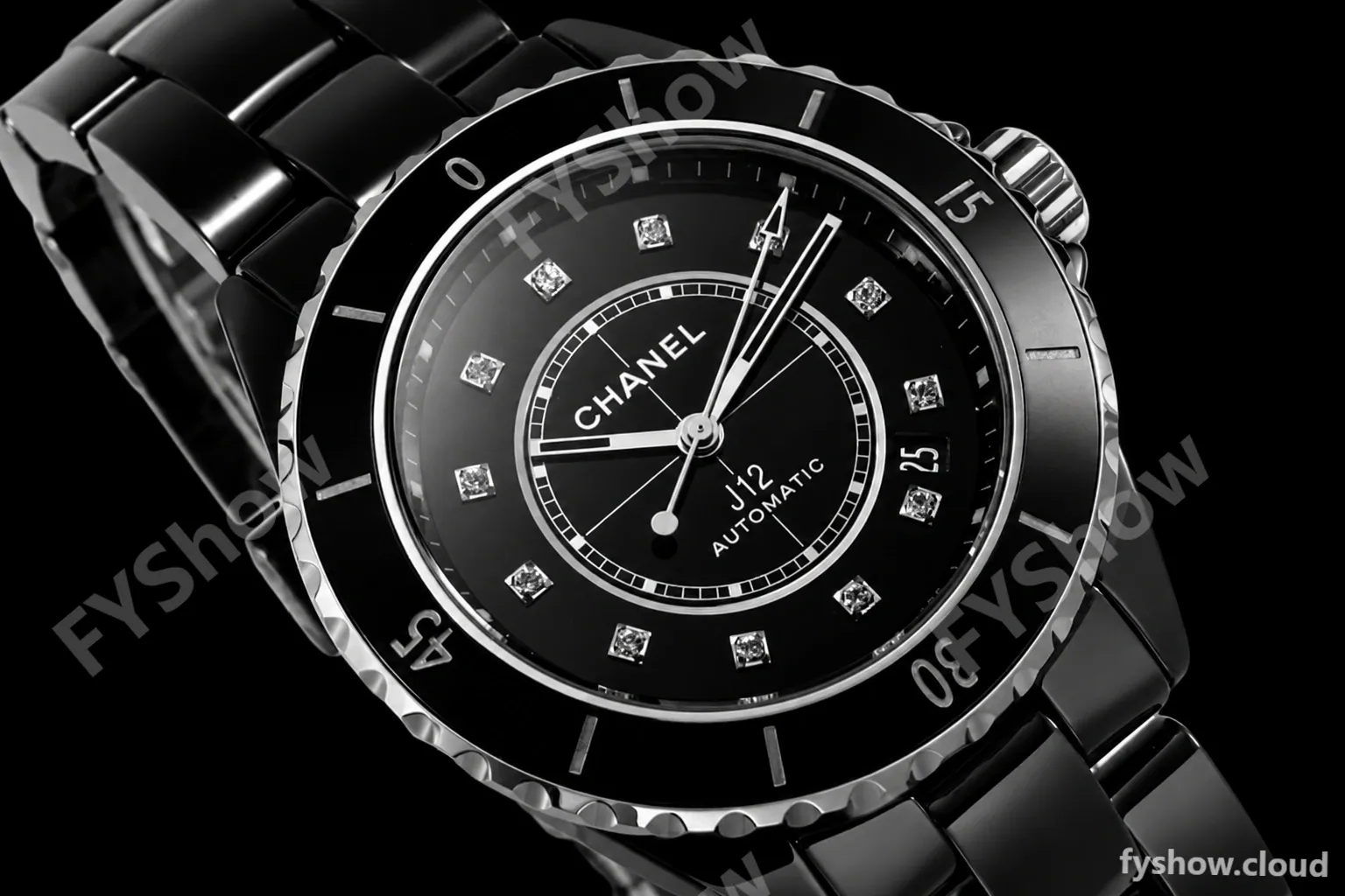 Chanel - J12 38MM Automatic Black Cer/Cer Blk/Dia BVF Cal 12.1 - Image 14