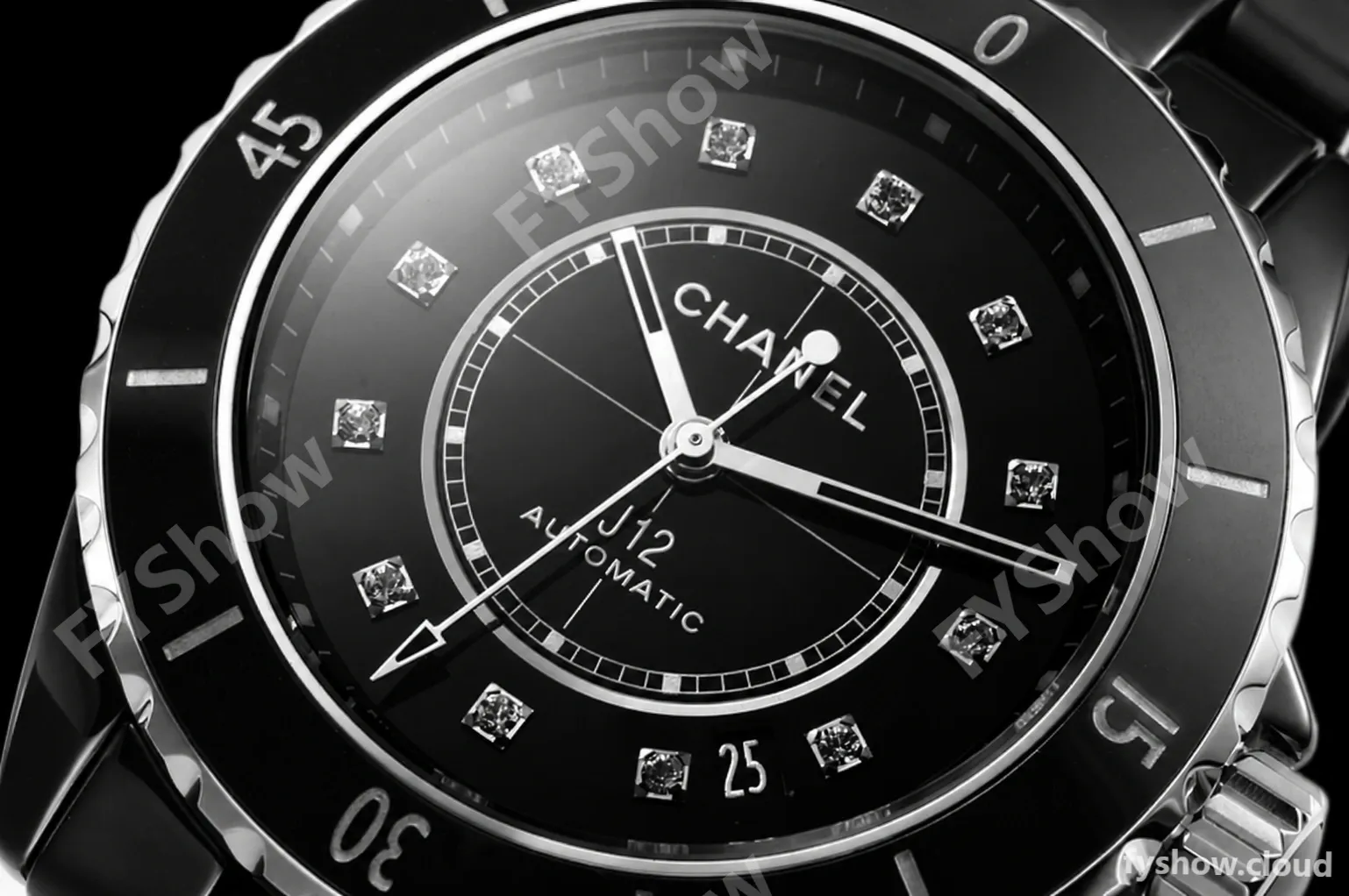 Chanel - J12 38MM Automatic Black Cer/Cer Blk/Dia BVF Cal 12.1 - Image 15