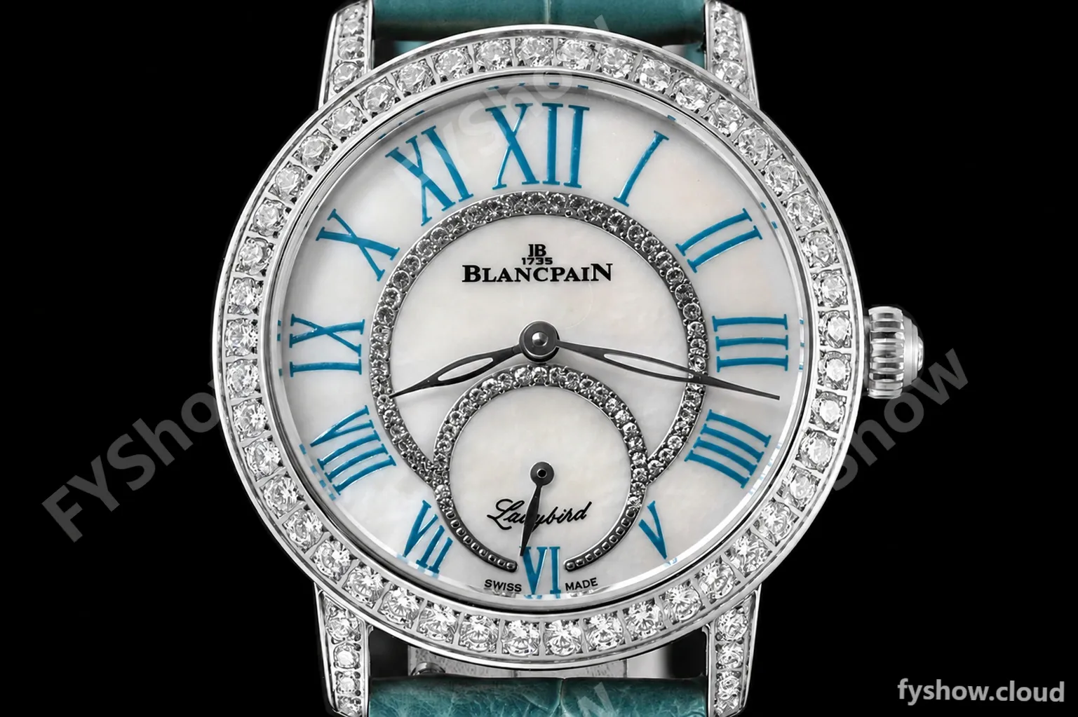 Blancpain - Ladybird Colors 35mm Blue SS/LE DIA/RMN White MOP BLSF A23J - Image 2