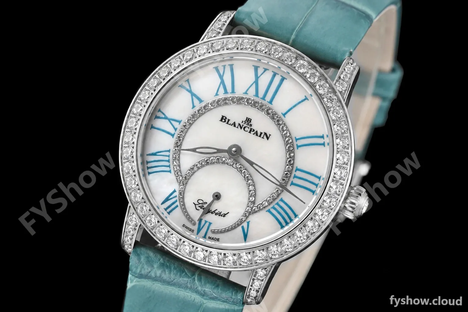 Blancpain - Ladybird Colors 35mm Blue SS/LE DIA/RMN White MOP BLSF A23J - Image 3