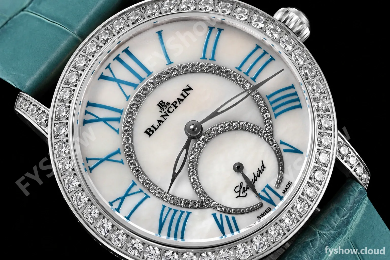 Blancpain - Ladybird Colors 35mm Blue SS/LE DIA/RMN White MOP BLSF A23J - Image 4