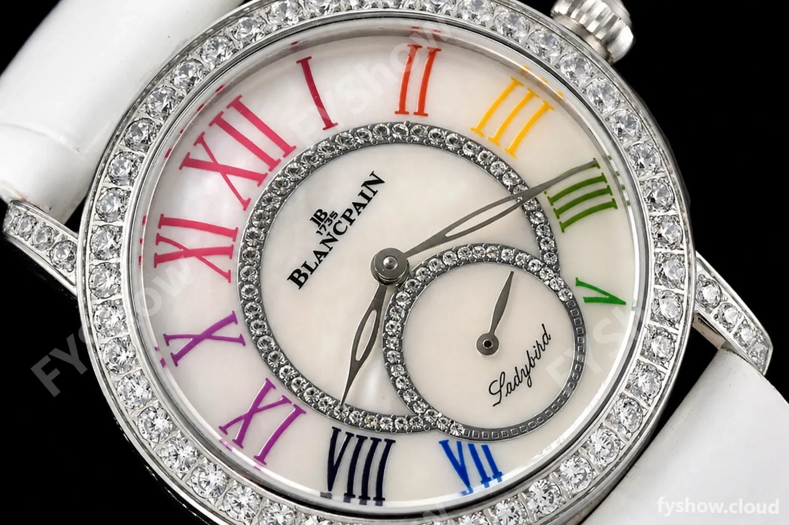 Blancpain - Ladybird Colors 35mm White SS/LE DIA/RMN White MOP BLSF A23J - Image 4