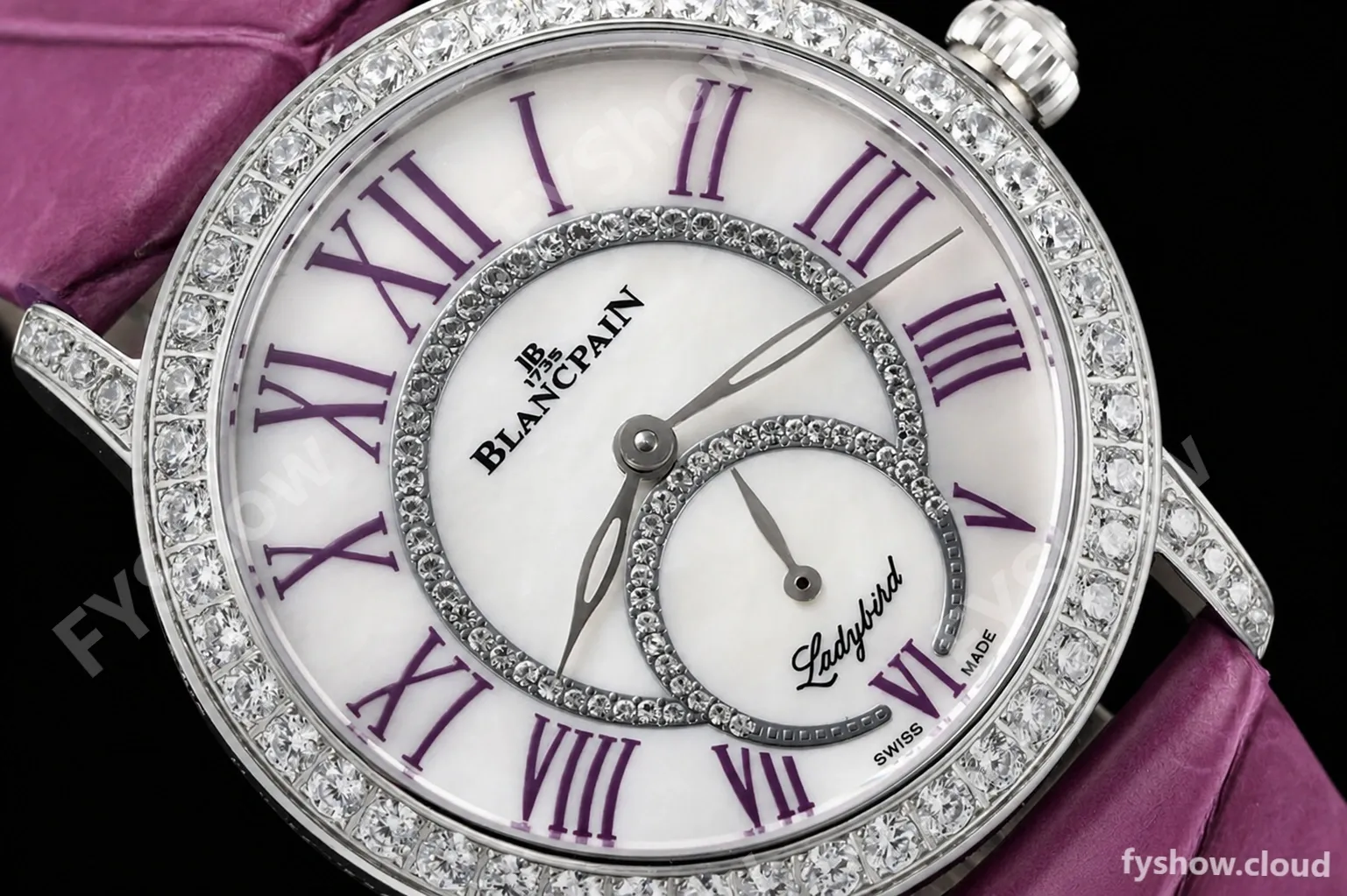 Blancpain - Ladybird Colors 35mm Purple SS/LE DIA/RMN White MOP BLSF A23J - Image 4