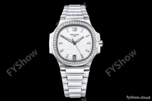 Patek Philippe - Nautilus Ladies 7118 35mm Dia SS/SS Wht/Stk PPF A324