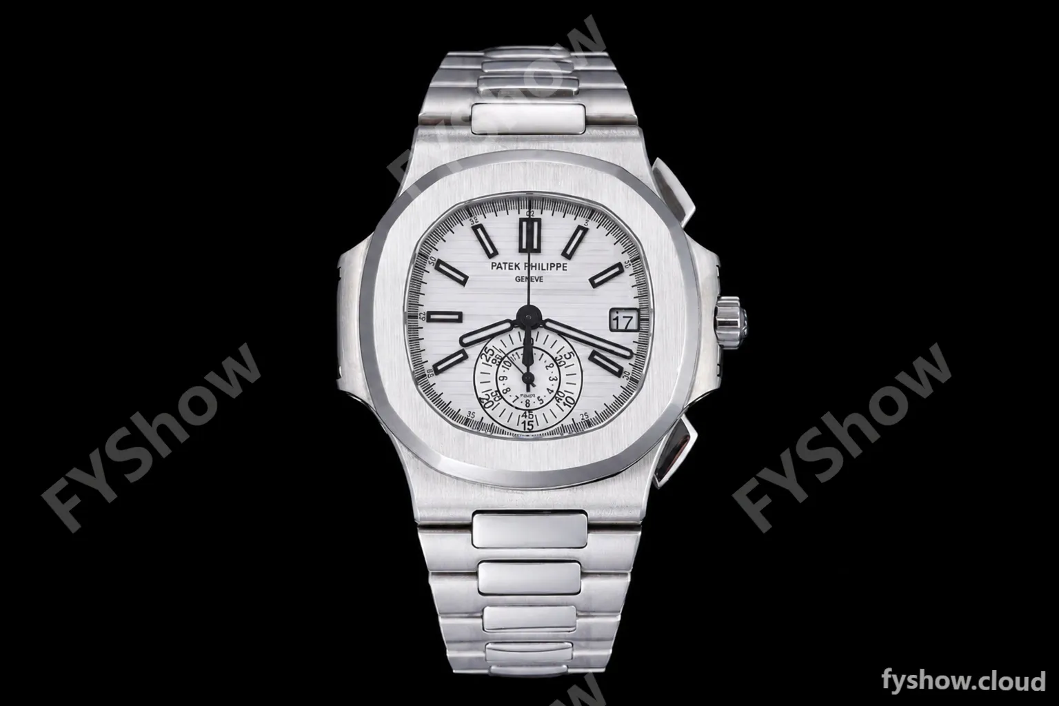 Patek Philippe - Nautilus Chronograph 5980 SS/SS White PPF A7750 Mod