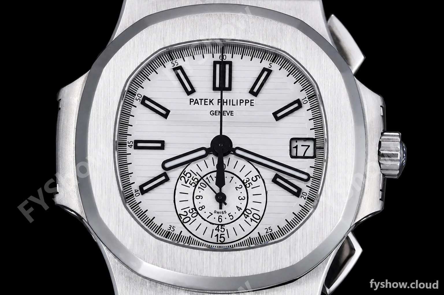 Patek Philippe - Nautilus Chronograph 5980 SS/SS White PPF A7750 Mod - Image 2