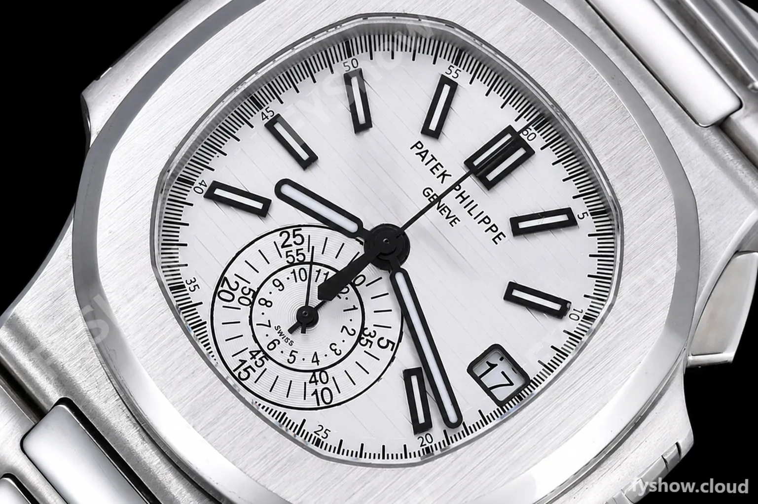 Patek Philippe - Nautilus Chronograph 5980 SS/SS White PPF A7750 Mod - Image 3