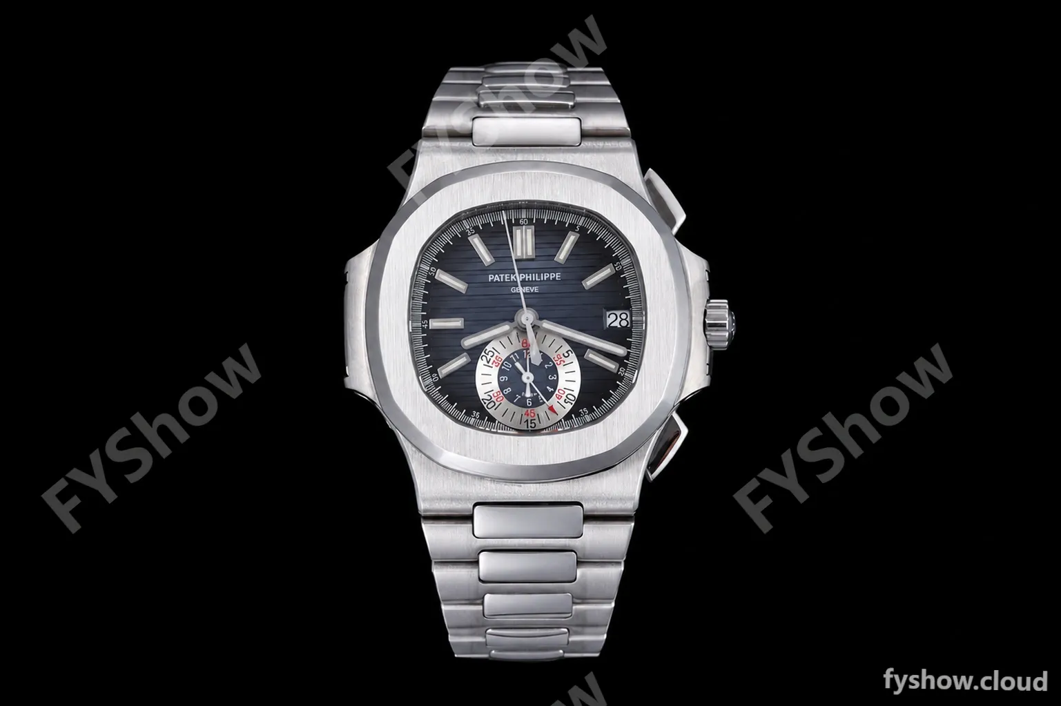 Patek Philippe - Nautilus Chronograph 5980 SS/SS Blue PPF A7750 Mod