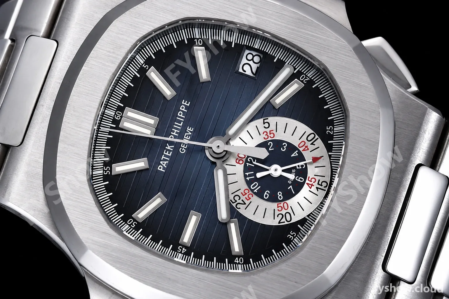 Patek Philippe - Nautilus Chronograph 5980 SS/SS Blue PPF A7750 Mod - Image 28