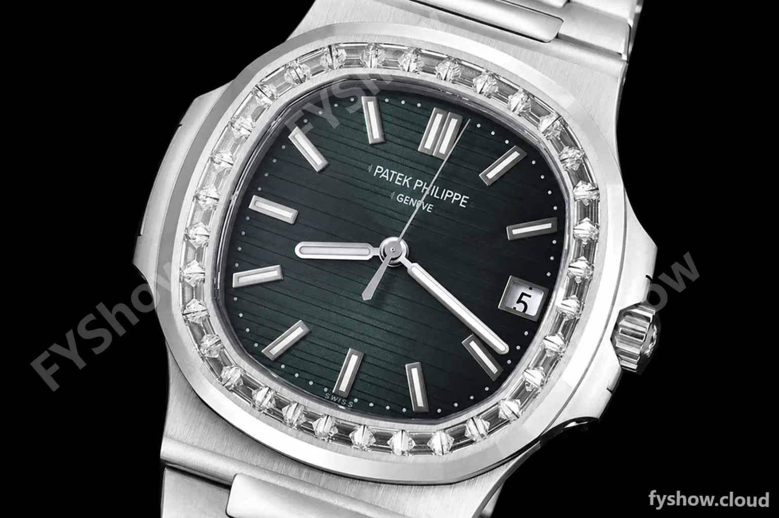 Patek Philippe - Nautilus Automatic 40mm 5711/1300A Diamond SS/SS Green PPF A324 - Image 3