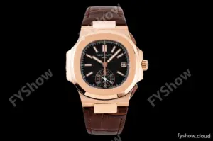 Patek Philippe - Nautilus Chronograph 5980 RG/LE Black 3KF V2 A7750 Mod