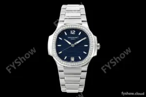 Patek Philippe - Nautilus Ladies 7118 35mm SS/SS Blu/Stk Diamonod 3KF DD324
