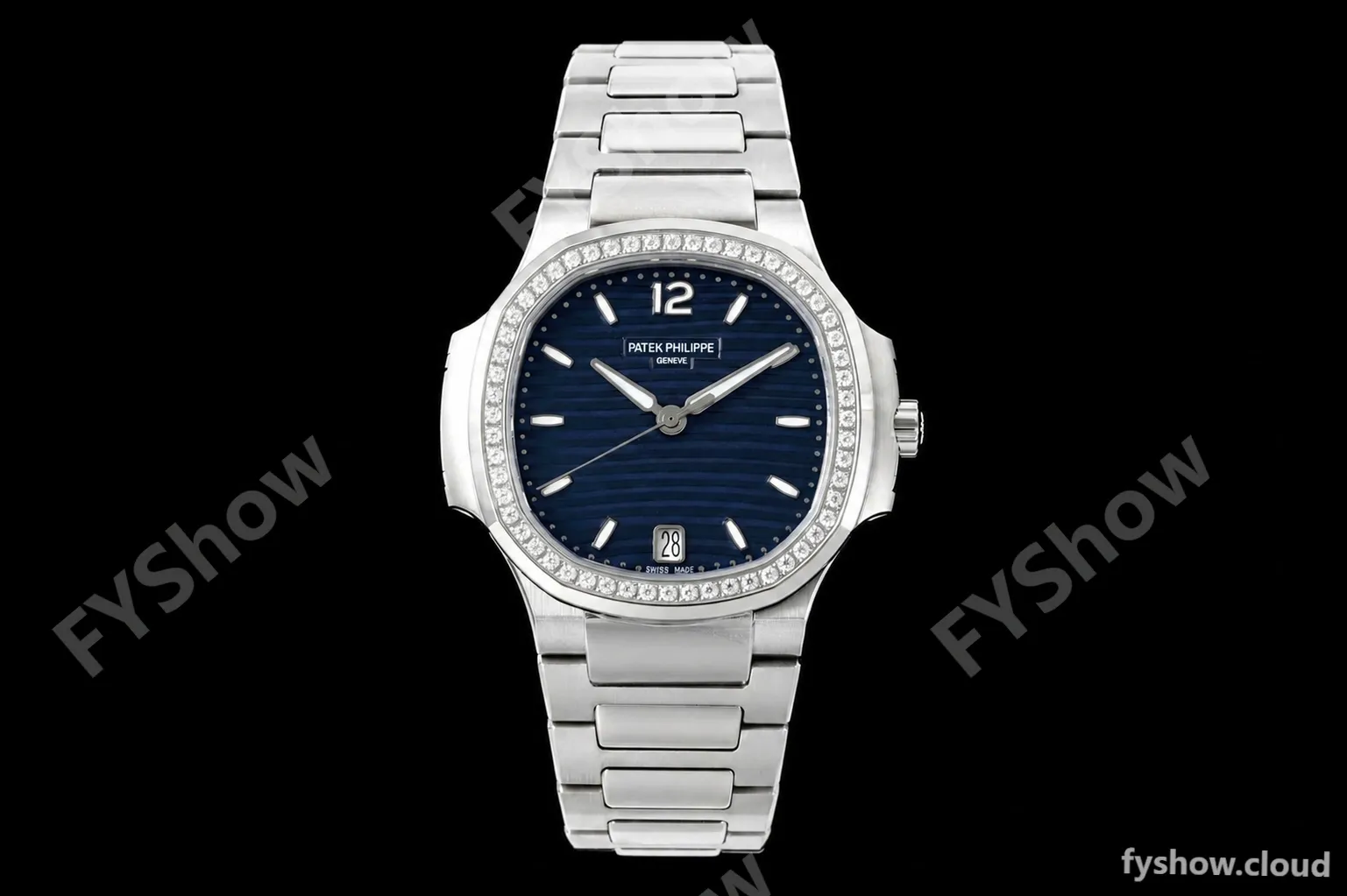 Patek Philippe - Nautilus Ladies 7118 35mm SS/SS Blu/Stk Diamonod 3KF DD324