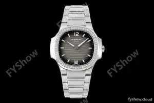 Patek Philippe - Nautilus Ladies 7118 35mm SS/SS Gray/Stk Diamonod 3KF DD324