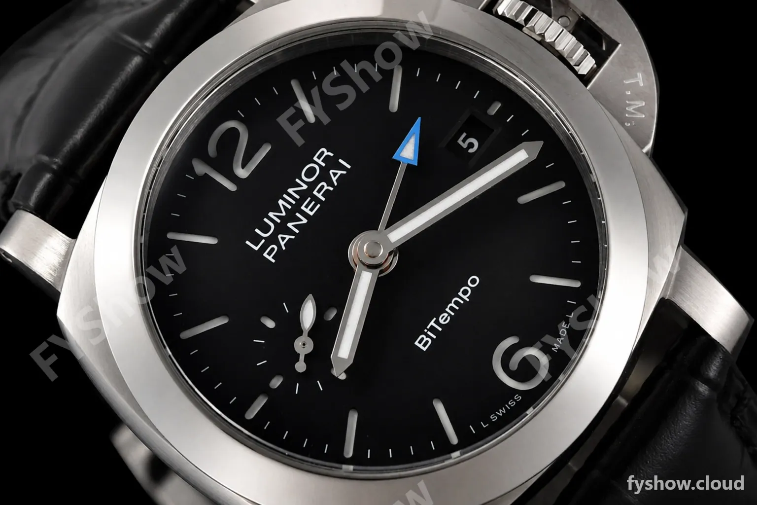Panerai - PAM1365 Luminor Quaranta BiTempo GMT 40mm SS/LE Black VSF P900 - Image 2
