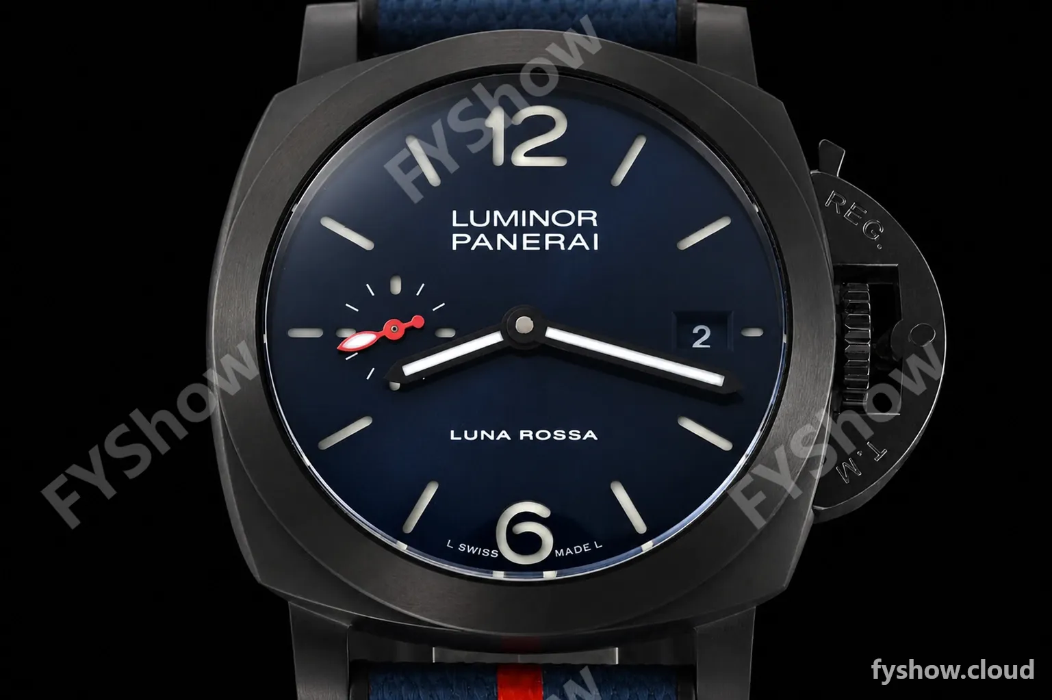 Panerai - PAM1408 Luminor Quaranta Luna Rossa 40mm DLC/RU Blue VSF P900 - Image 2