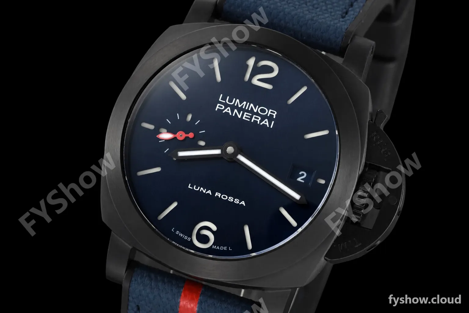 Panerai - PAM1408 Luminor Quaranta Luna Rossa 40mm DLC/RU Blue VSF P900 - Image 3