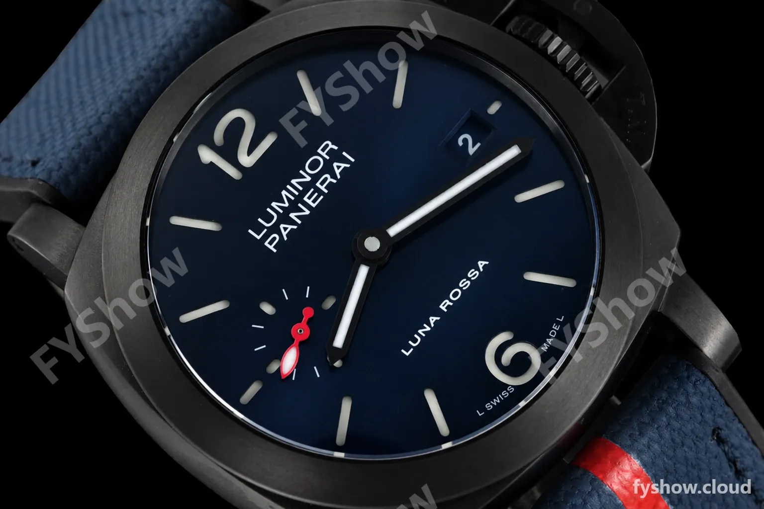 Panerai - PAM1408 Luminor Quaranta Luna Rossa 40mm DLC/RU Blue VSF P900 - Image 5