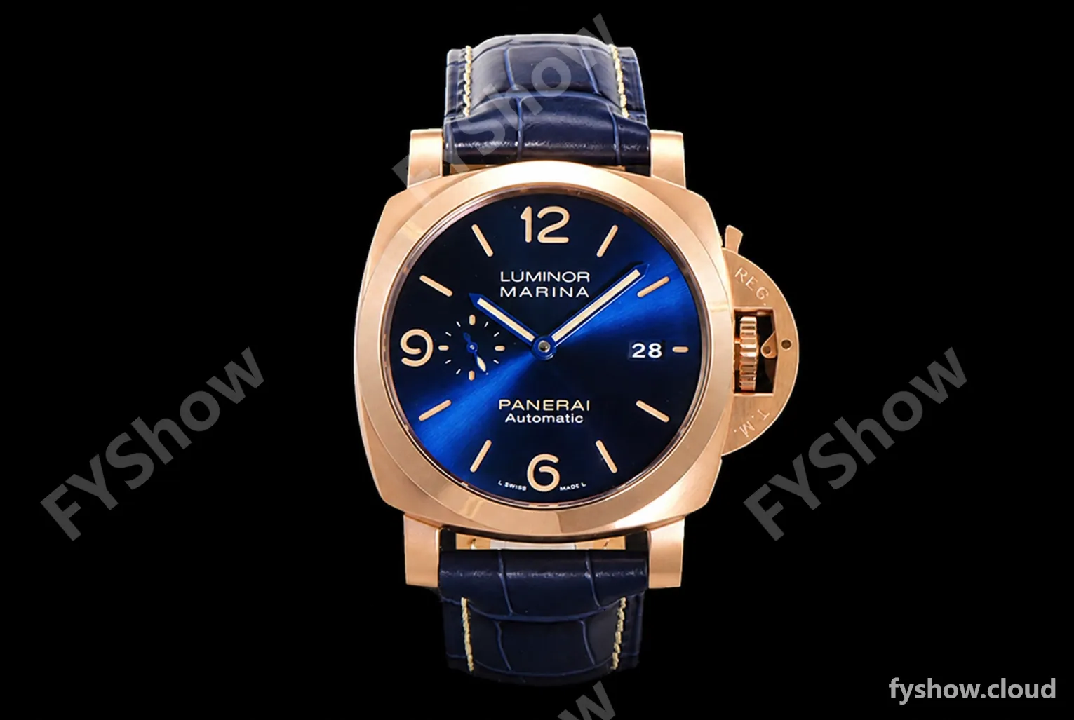 Panerai - PAM1114 Luminor Marina Automatic 44mm RG/LE Blue VSF P9010 - Image 2