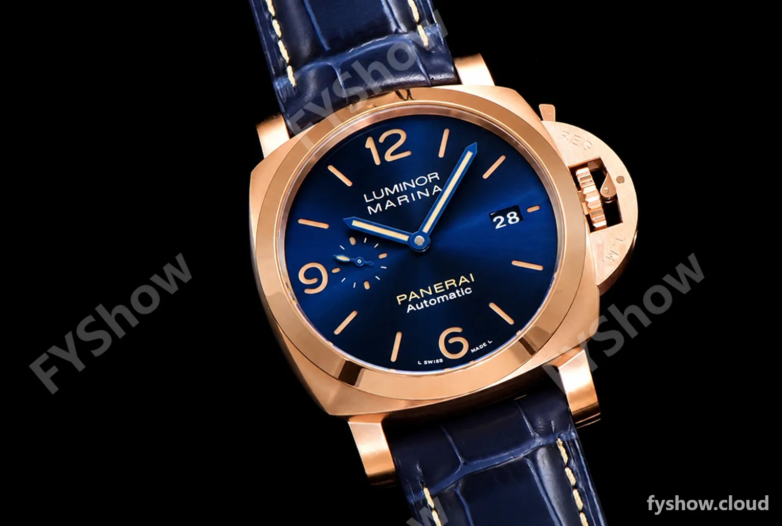 Panerai - PAM1114 Luminor Marina Automatic 44mm RG/LE Blue VSF P9010 - Image 3