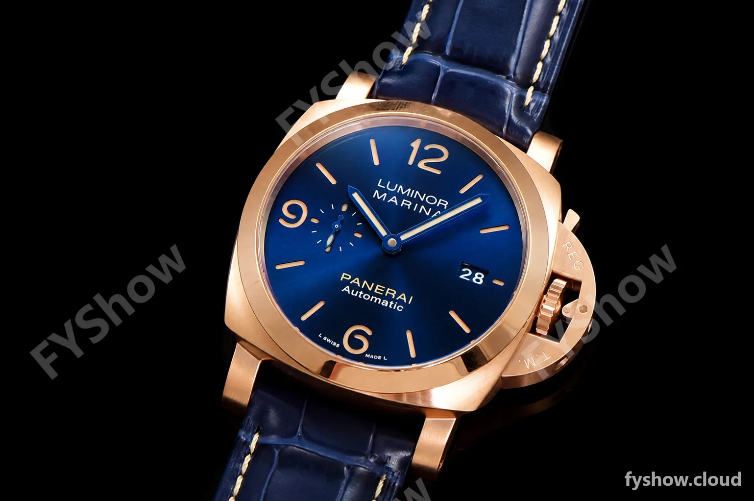 Panerai - PAM1114 Luminor Marina Automatic 44mm RG/LE Blue VSF P9010 - Image 6