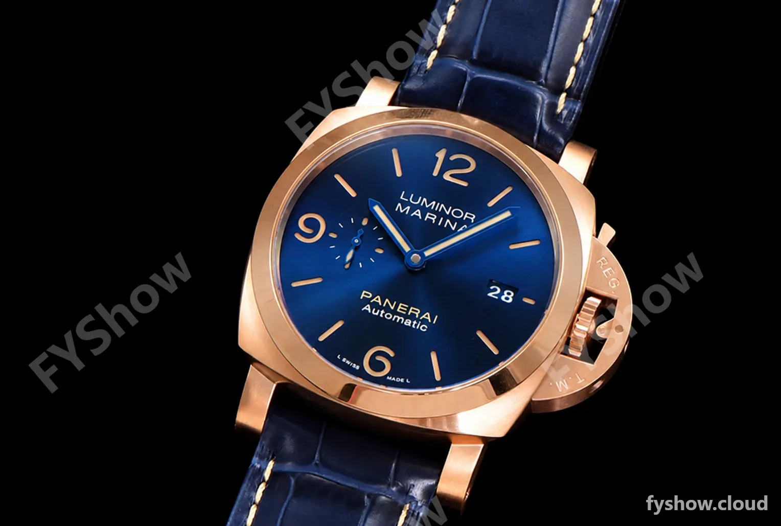 Panerai - PAM1114 Luminor Marina Automatic 44mm RG/LE Blue VSF P9010 - Image 5