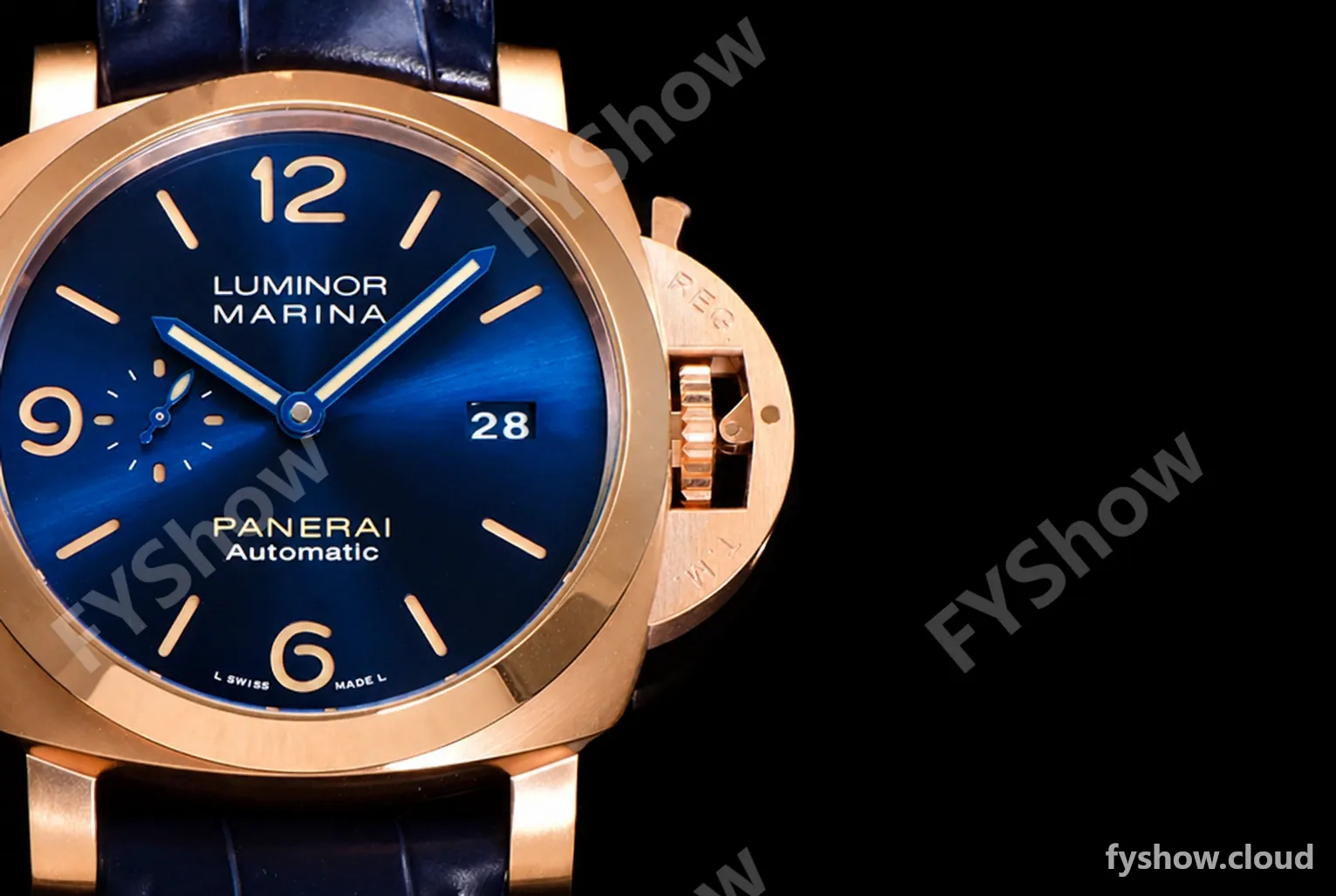 Panerai - PAM1114 Luminor Marina Automatic 44mm RG/LE Blue VSF P9010 - Image 8