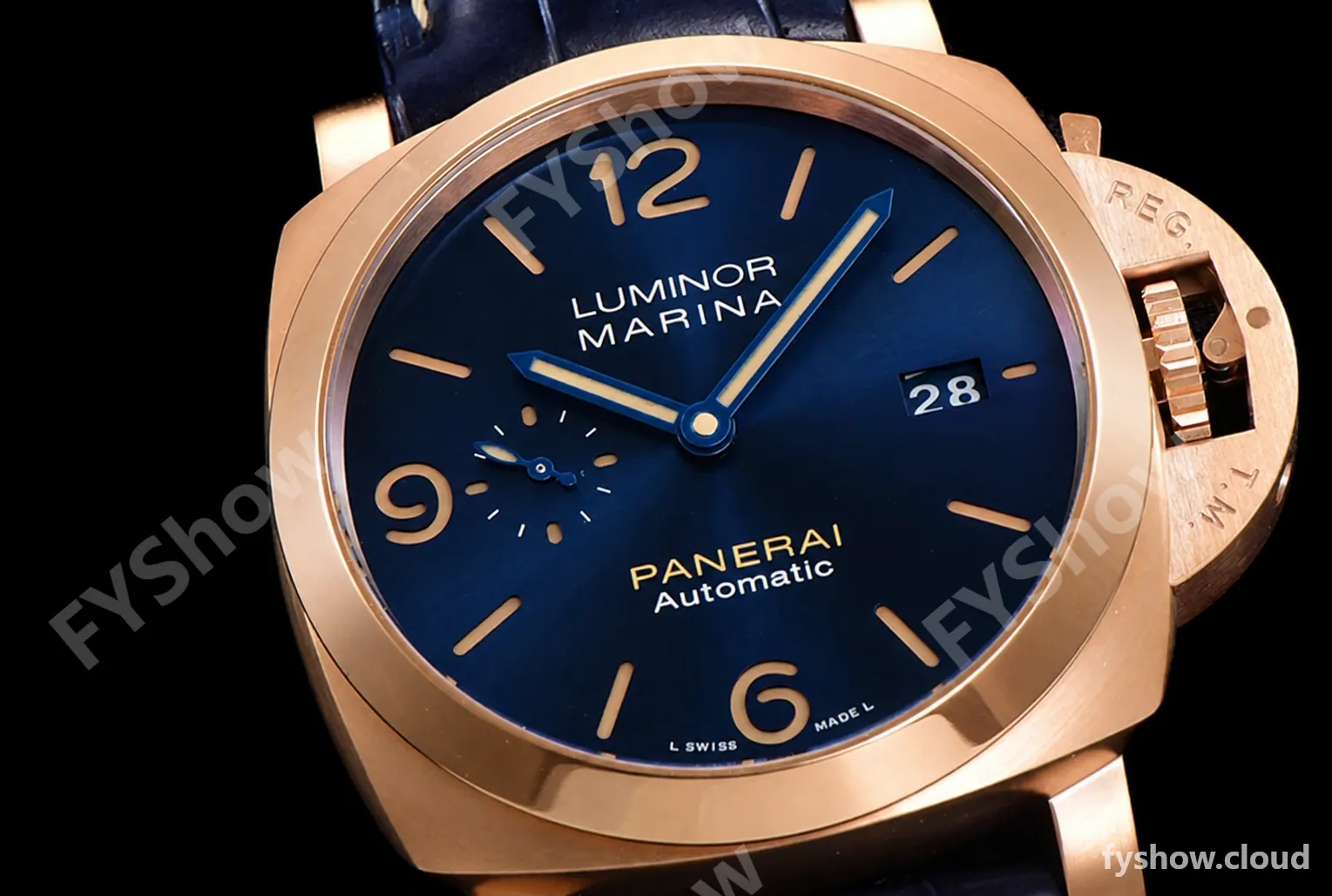 Panerai - PAM1114 Luminor Marina Automatic 44mm RG/LE Blue VSF P9010 - Image 10