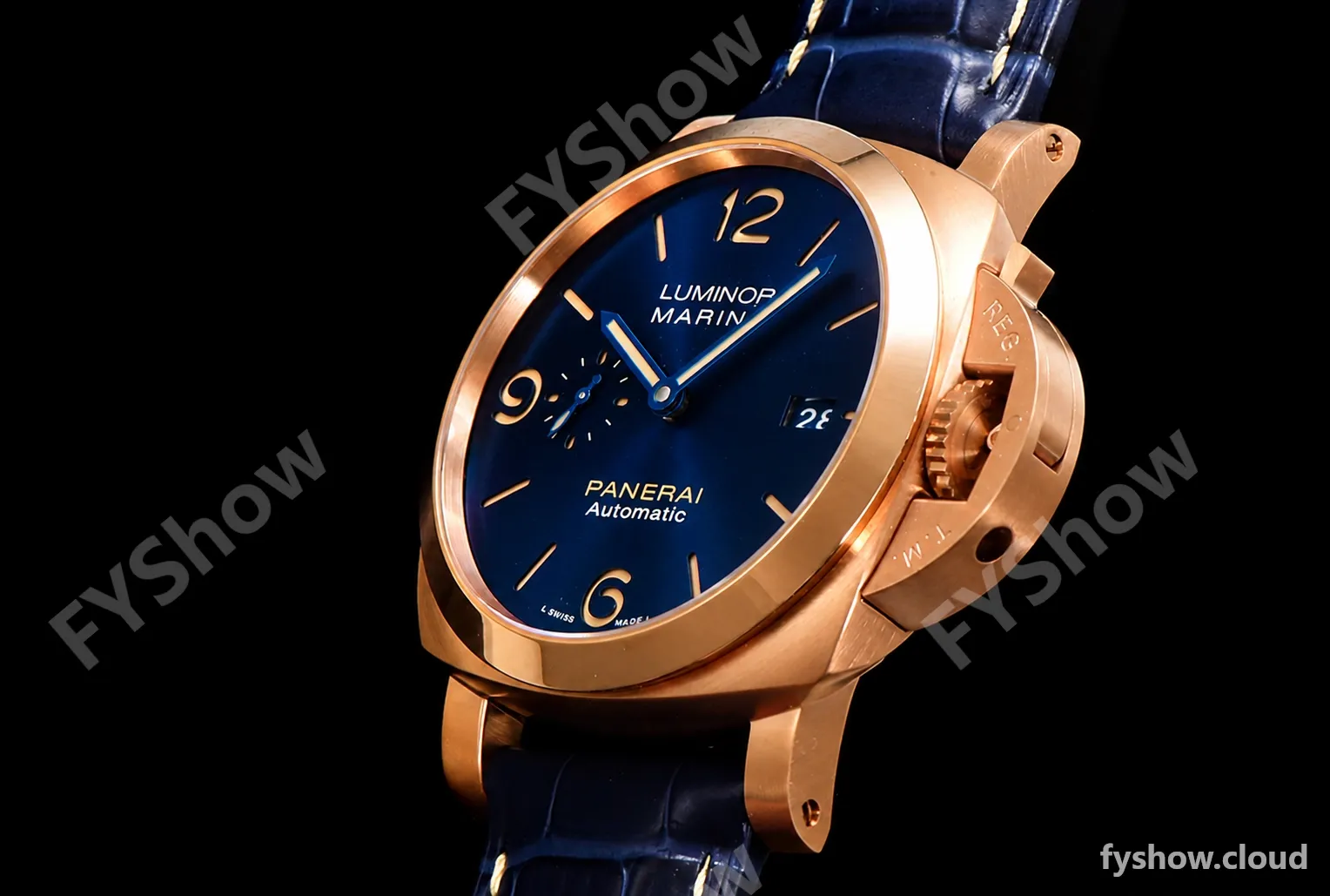 Panerai - PAM1114 Luminor Marina Automatic 44mm RG/LE Blue VSF P9010 - Image 12