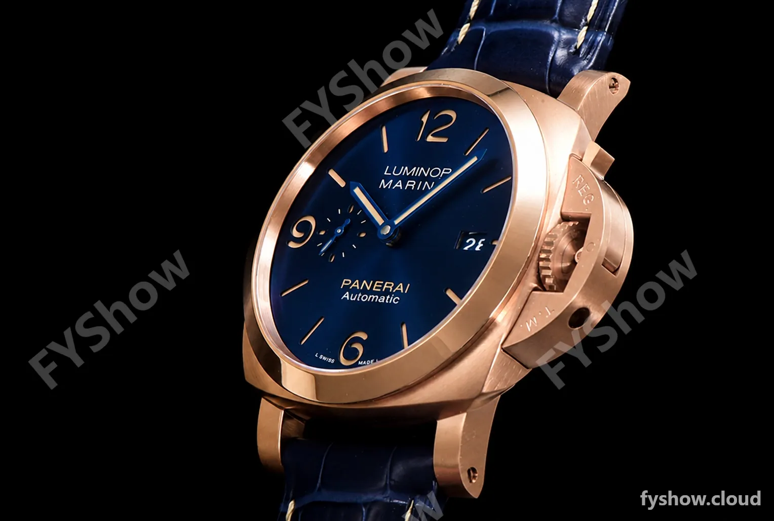 Panerai - PAM1114 Luminor Marina Automatic 44mm RG/LE Blue VSF P9010 - Image 11