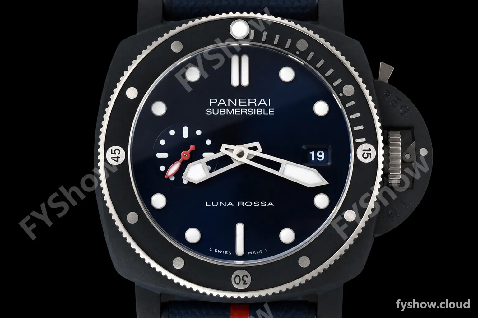 Panerai - PAM1466 Submersible QuarantaQuattro Luna Rossa 44mm CER/RU Blue VSF P900 - Image 2