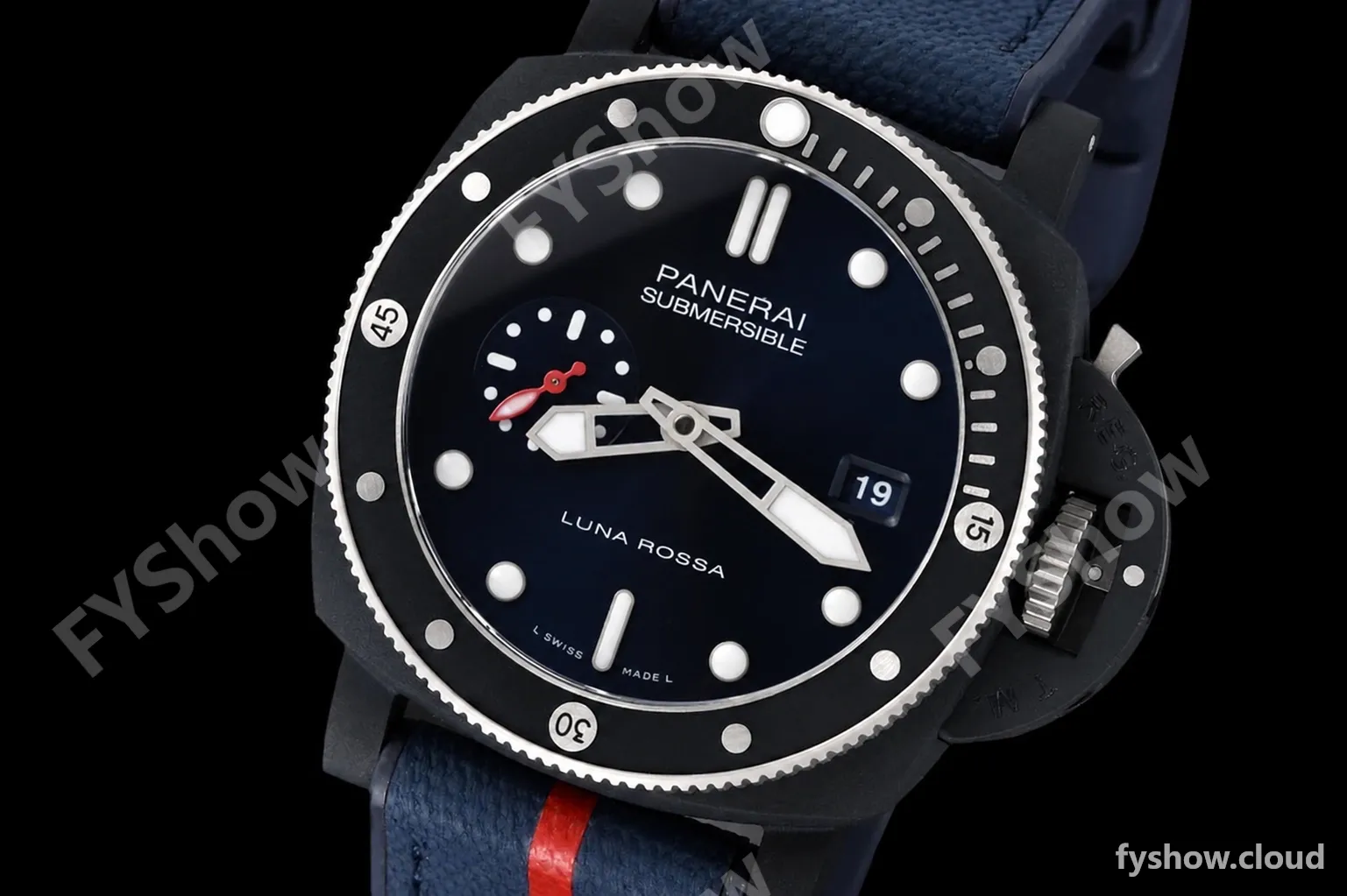 Panerai - PAM1466 Submersible QuarantaQuattro Luna Rossa 44mm CER/RU Blue VSF P900 - Image 3