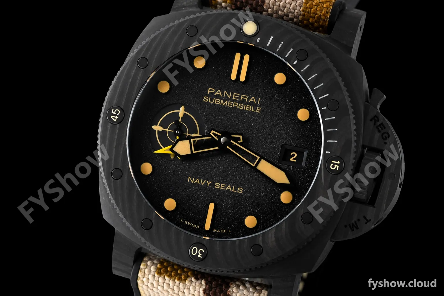 Panerai - PAM1513 Submersible QuarantaQuattro GMT Navy SEALs 44mm CAB/RU G-Black VSF P900 - Image 3