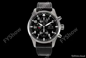 IWC - Pilots Chrono IW377709 SS/LE Blk/Num ZF V2 A7750