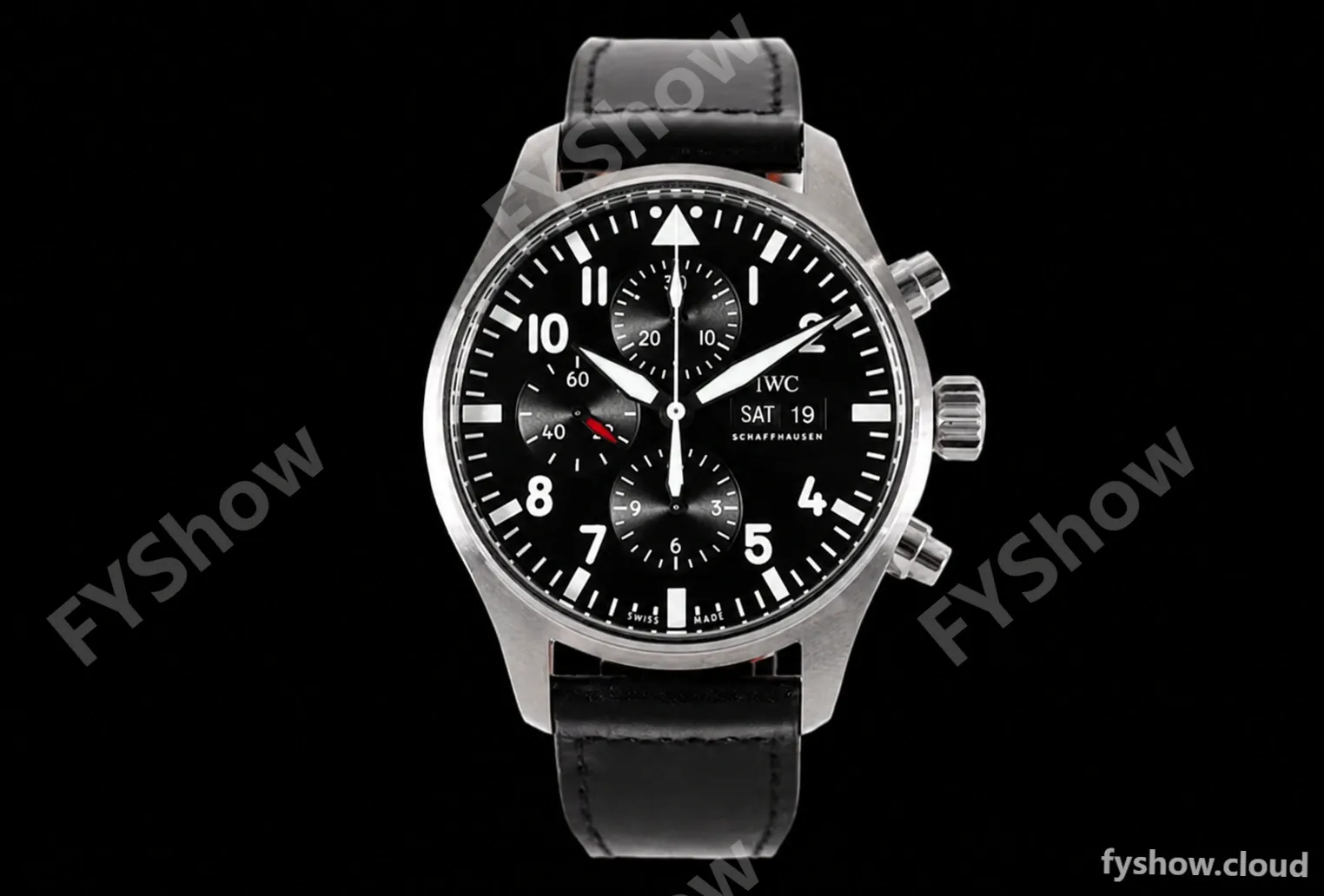 IWC - Pilots Chrono IW377709 SS/LE Blk/Num ZF V2 A7750