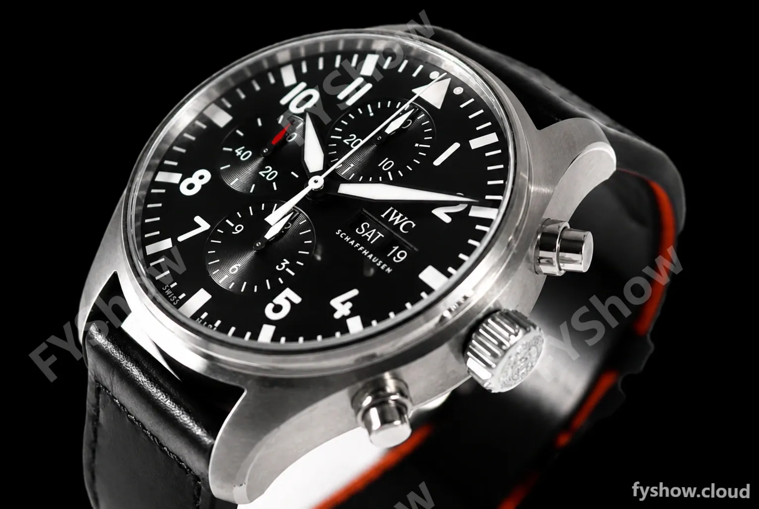 IWC - Pilots Chrono IW377709 SS/LE Blk/Num ZF V2 A7750 - Image 2