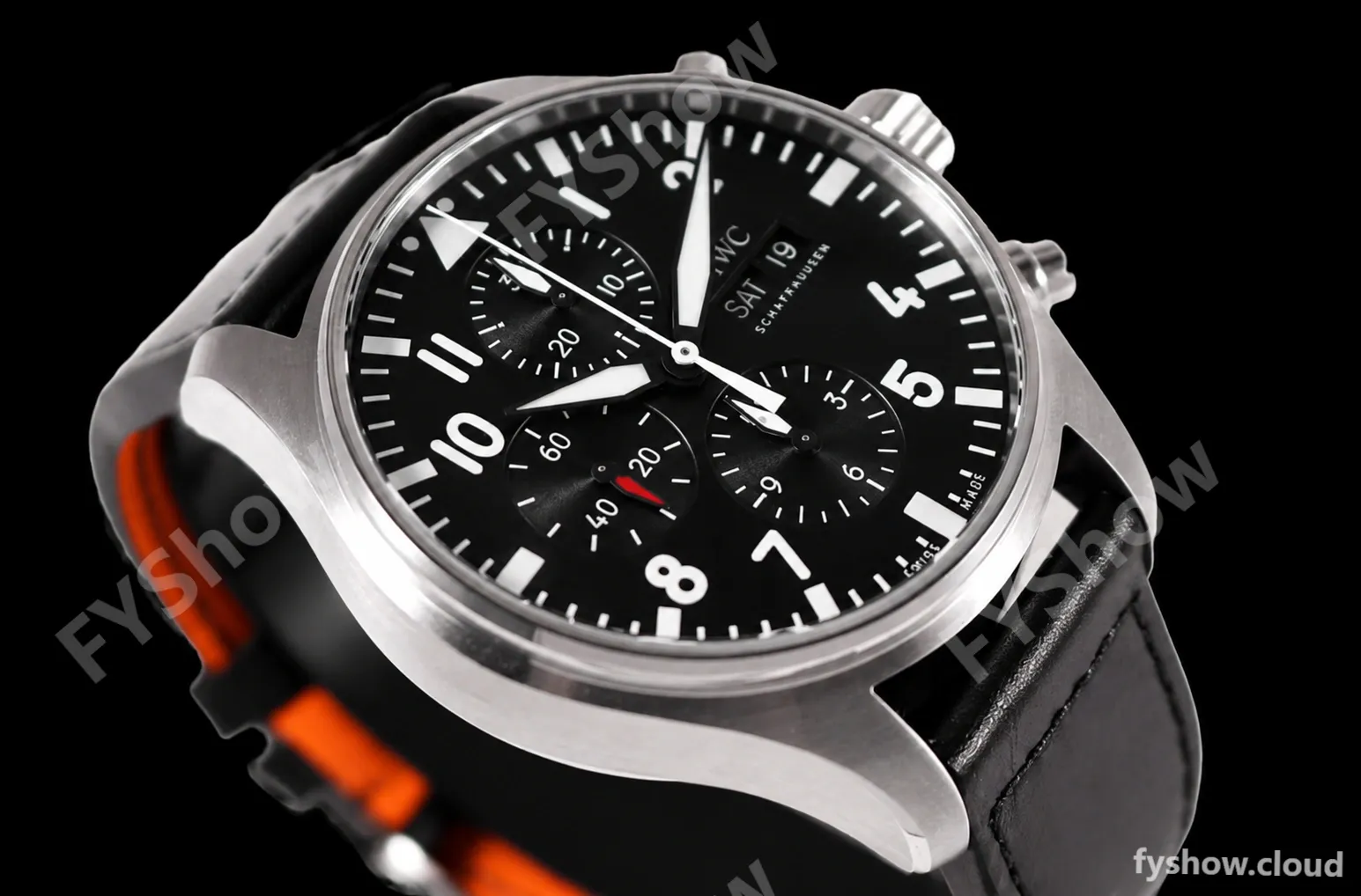 IWC - Pilots Chrono IW377709 SS/LE Blk/Num ZF V2 A7750 - Image 3