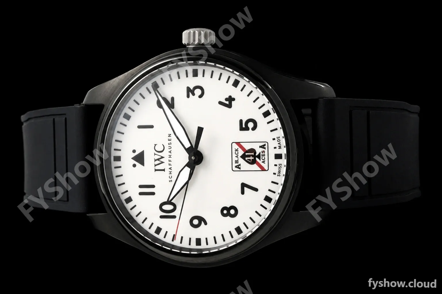 IWC - Pilots 41mm Automatic IW326905 Black Aces PVD/RU Full Lumed White Dial BLSF MY9015 - Image 6