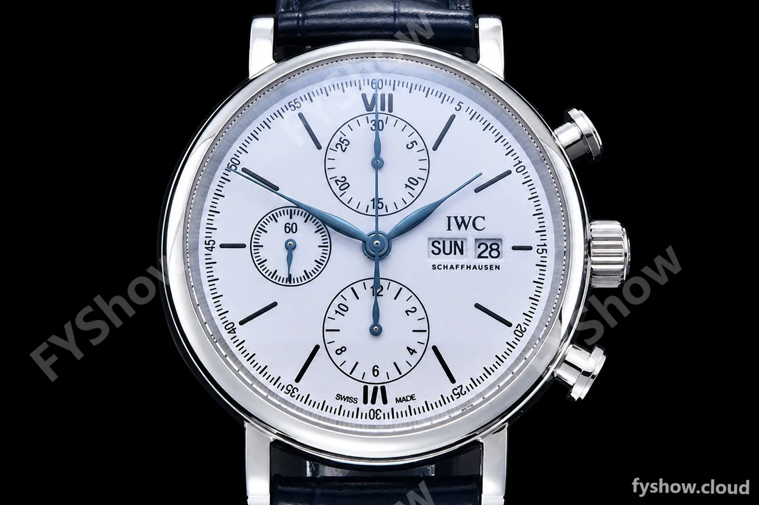 IWC - Portofino Chrono IW3910 SS/LE Wht/Blk Stk TWF A7750 - Image 2