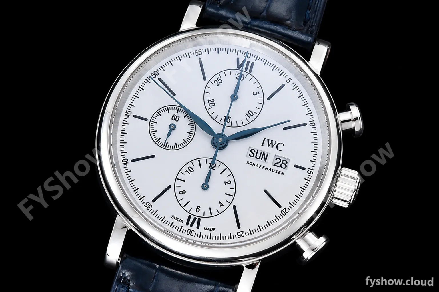 IWC - Portofino Chrono IW3910 SS/LE Wht/Blk Stk TWF A7750 - Image 4