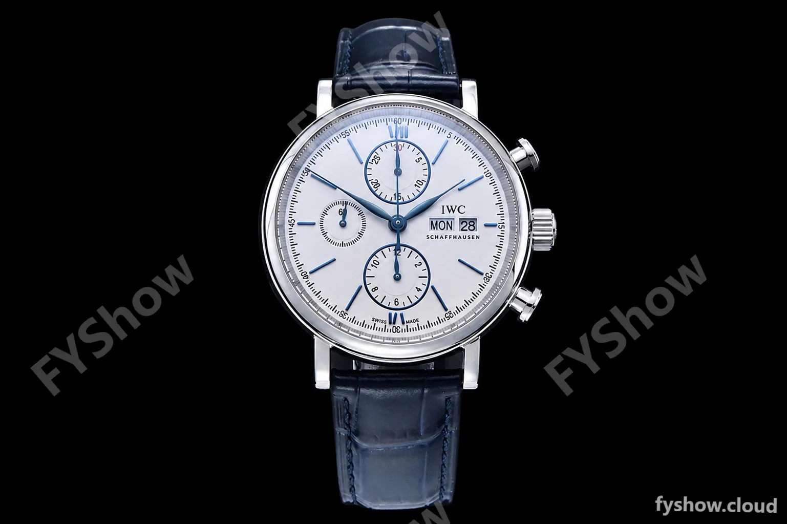 IWC - Portofino Chrono IW3910 SS/LE Wht/Blue Stk TWF A7750