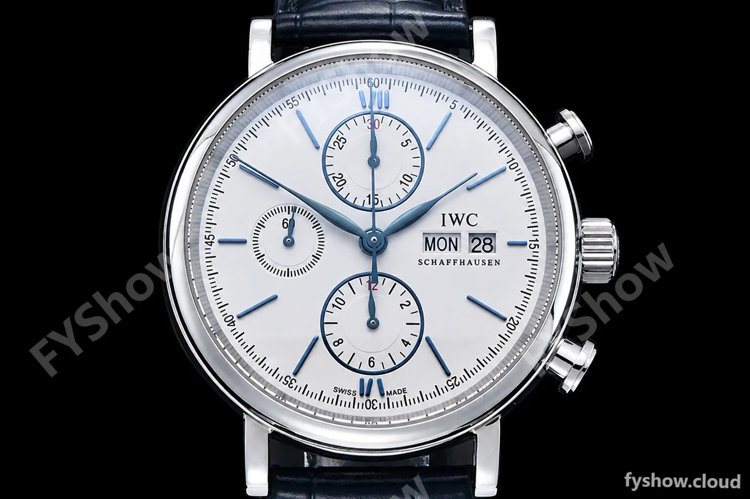 IWC - Portofino Chrono IW3910 SS/LE Wht/Blue Stk TWF A7750 - Image 2