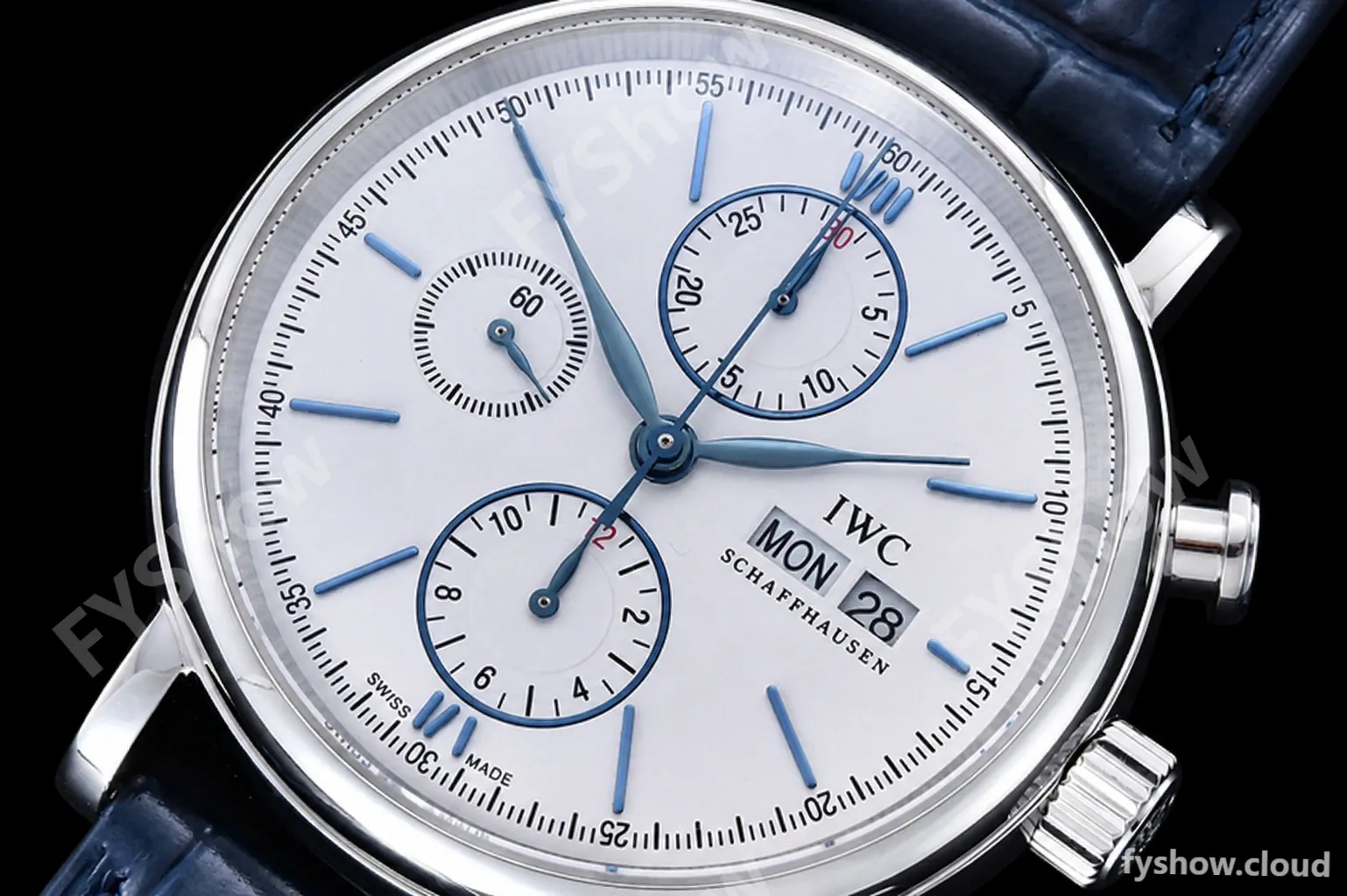 IWC - Portofino Chrono IW3910 SS/LE Wht/Blue Stk TWF A7750 - Image 5