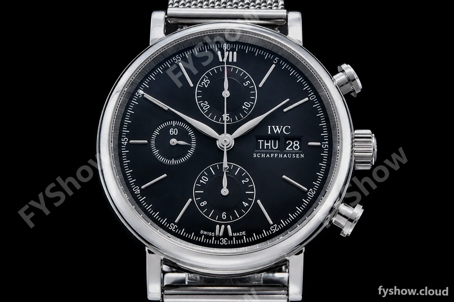 IWC - Portofino Chrono IW3910 SS/SS Blk/Stk TWF A7750 - Image 2