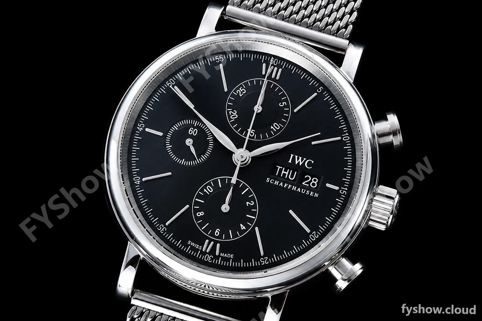 IWC - Portofino Chrono IW3910 SS/SS Blk/Stk TWF A7750 - Image 4