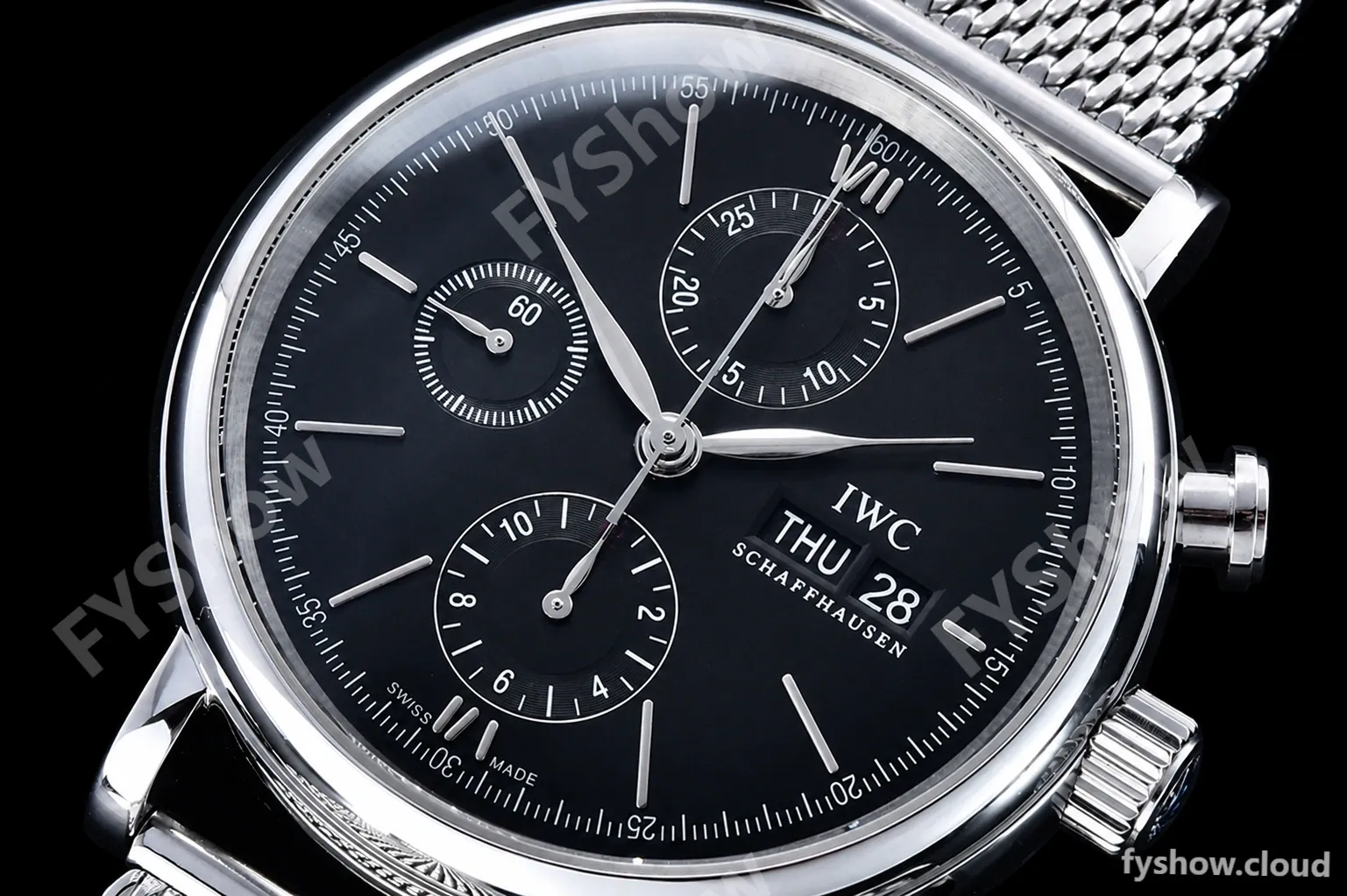 IWC - Portofino Chrono IW3910 SS/SS Blk/Stk TWF A7750 - Image 5