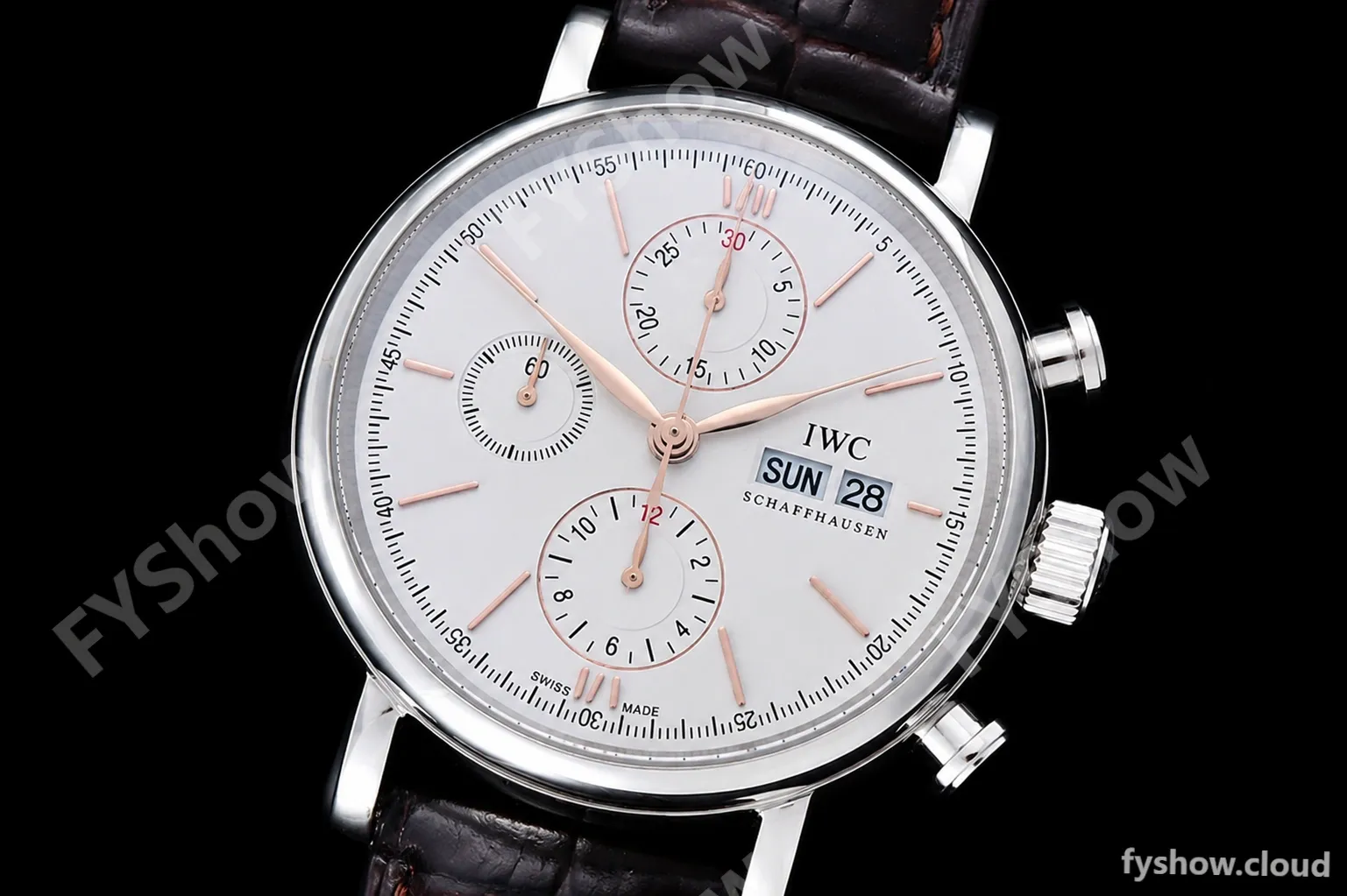 IWC - Portofino Chrono IW3910 SS/LE Wht/RG Stk TWF A7750 - Image 4