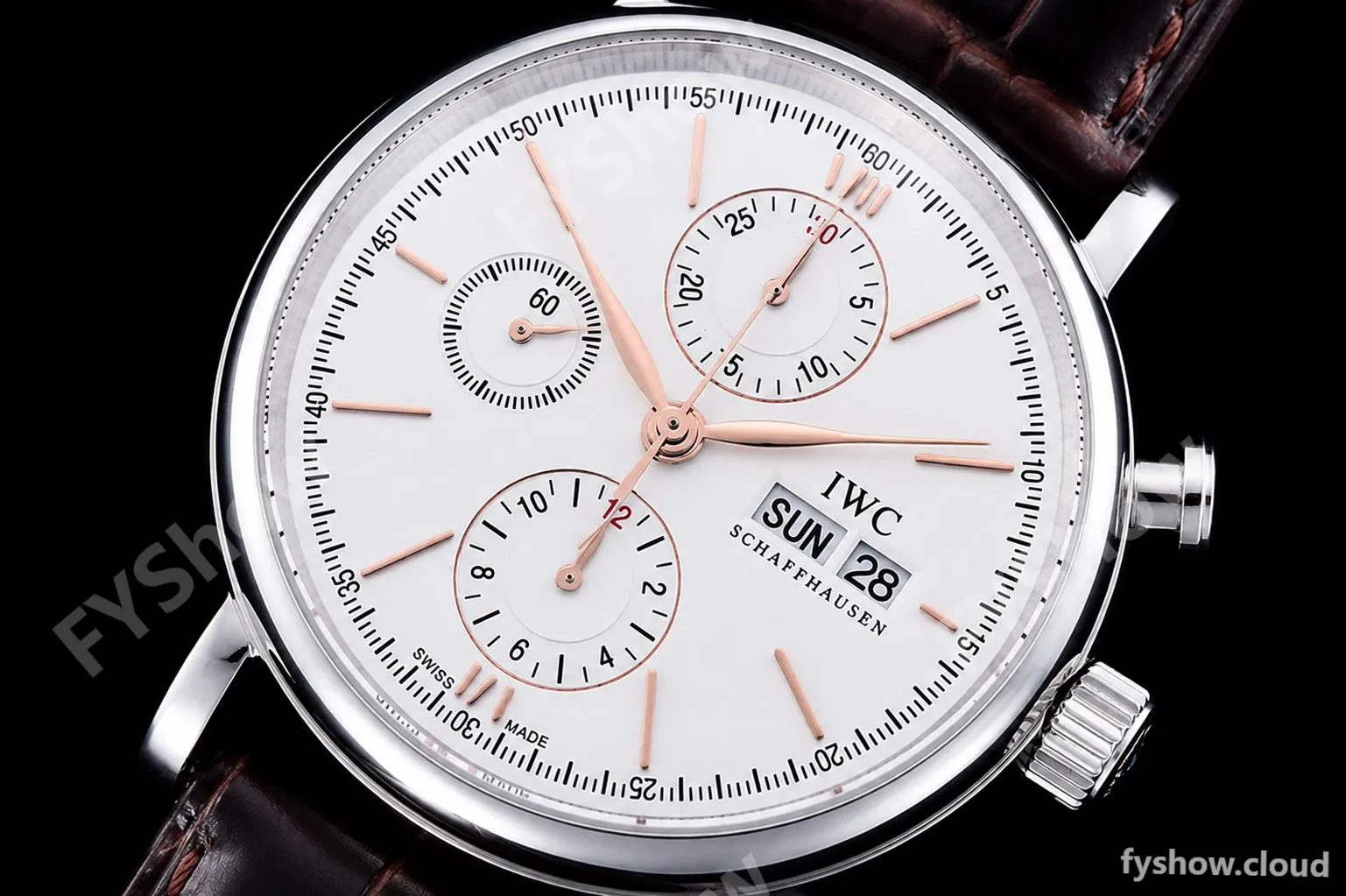 IWC - Portofino Chrono IW3910 SS/LE Wht/RG Stk TWF A7750 - Image 5
