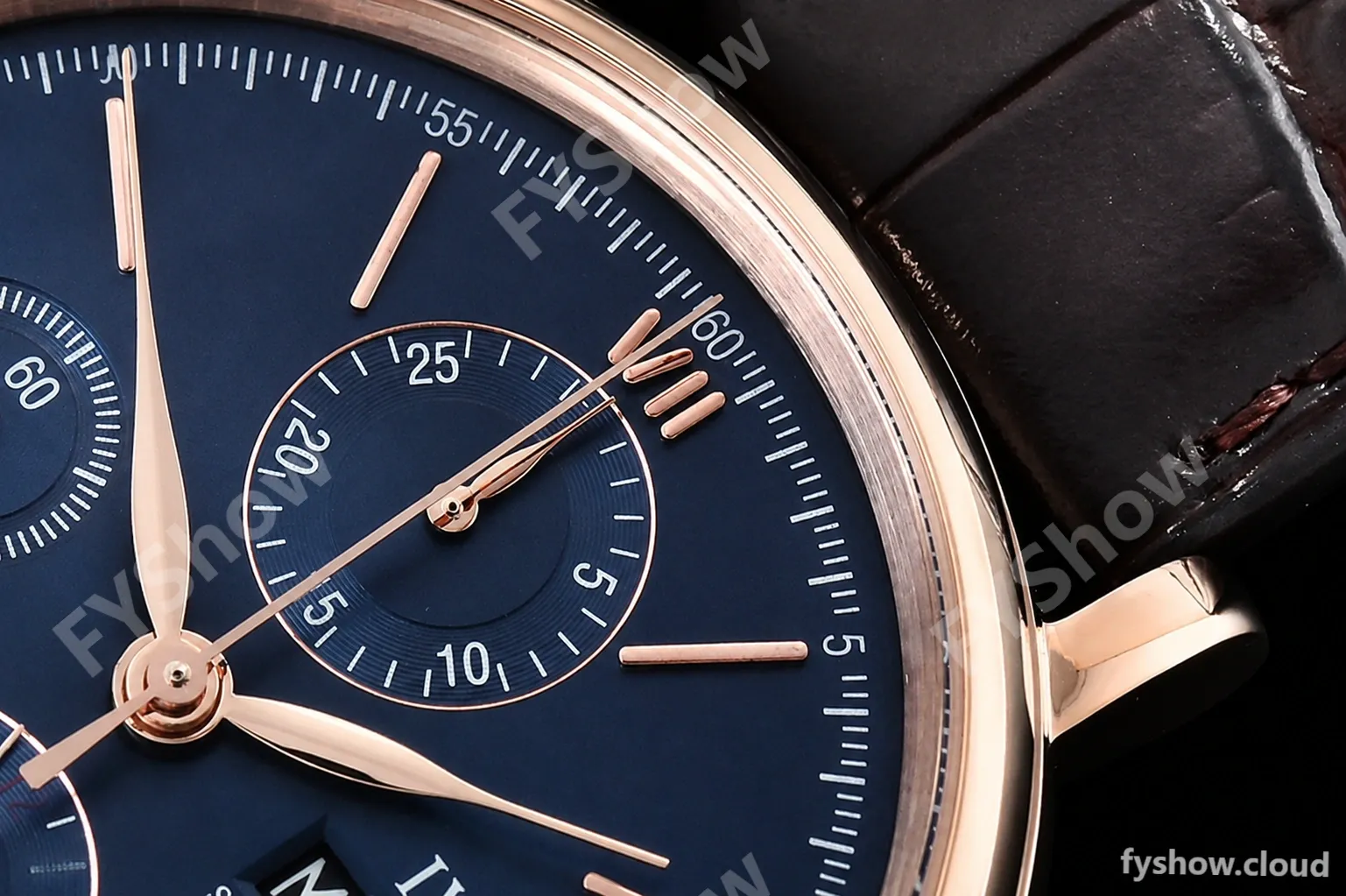 IWC - Portofino Chrono IW3910 RG/LE Blue/RG Stk TWF A7750 - Image 6