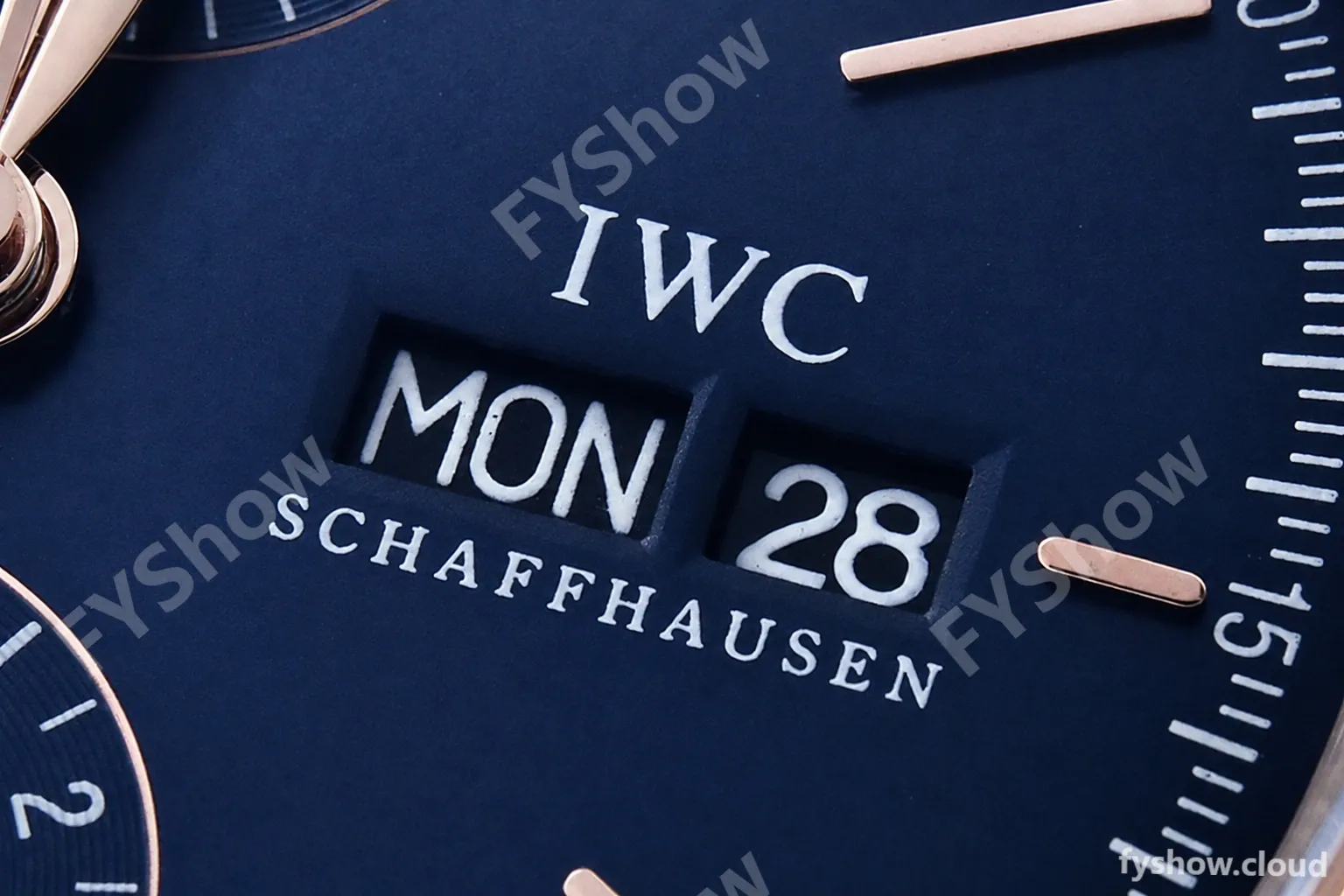 IWC - Portofino Chrono IW3910 RG/LE Blue/RG Stk TWF A7750 - Image 8
